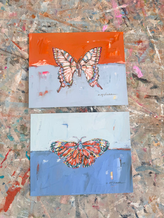 "Butterfly Kisses" 10X8 hand signed paper prints (set of 2)