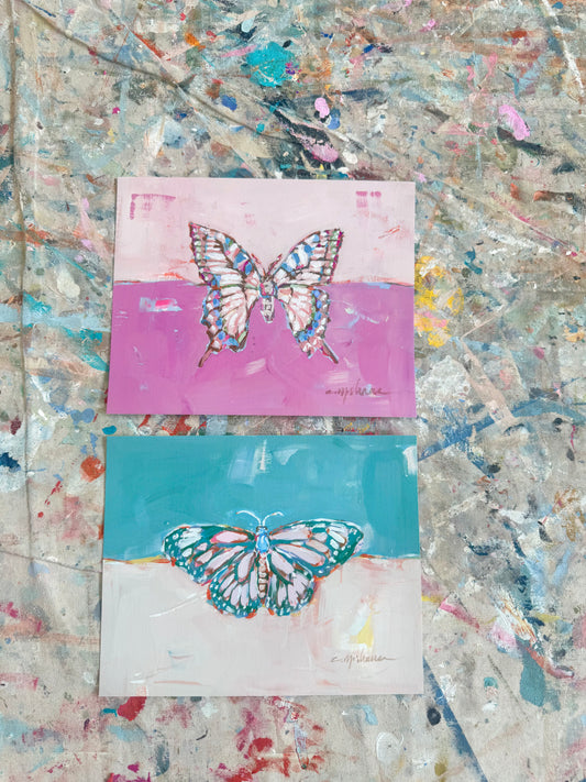 "Butterfly Kisses" 10X8 hand signed paper prints (set of 2)