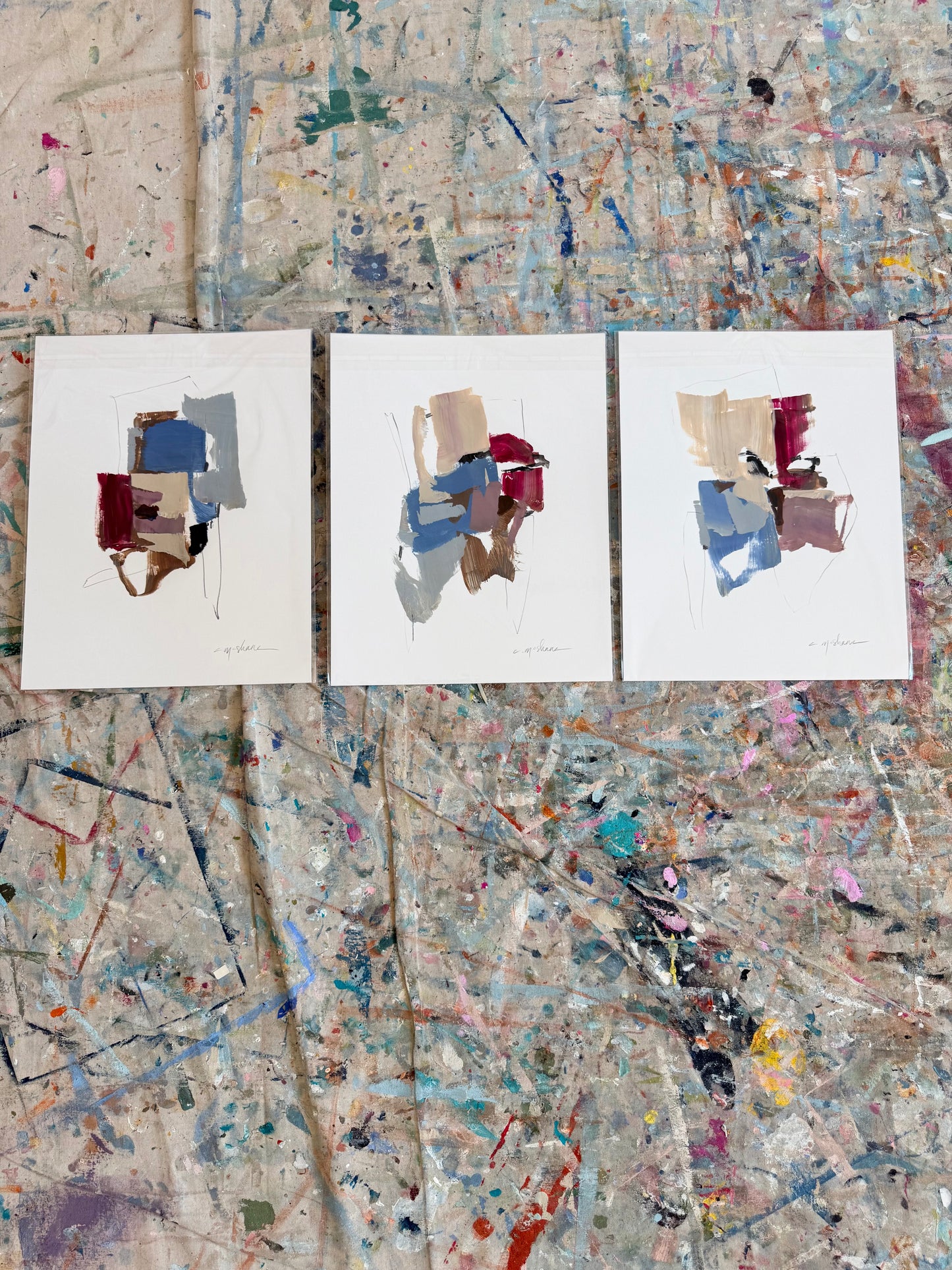 Original Abstract (Set of 3)