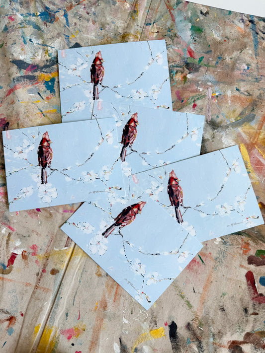 "Always With You" Cardinal 7X5 framable card stock (pack of 5)