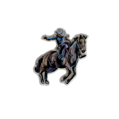 Rodeo Cowboy Acrylic Magnet | Interchangeable Tabletop & Refrigerator Magnet