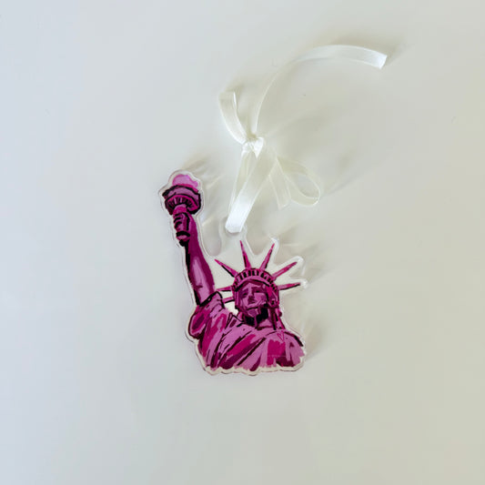 Liberty Love Statue of Liberty New York Christmas Acrylic Ornament | Wreath Charm