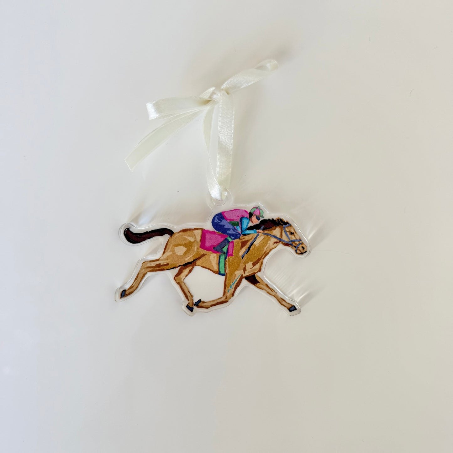 Derby Horse Cowboy Boots Christmas Acrylic Ornament | Wreath Charm