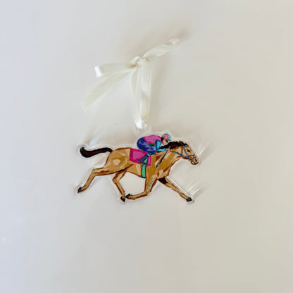 Derby Horse Cowboy Boots Christmas Acrylic Ornament | Wreath Charm