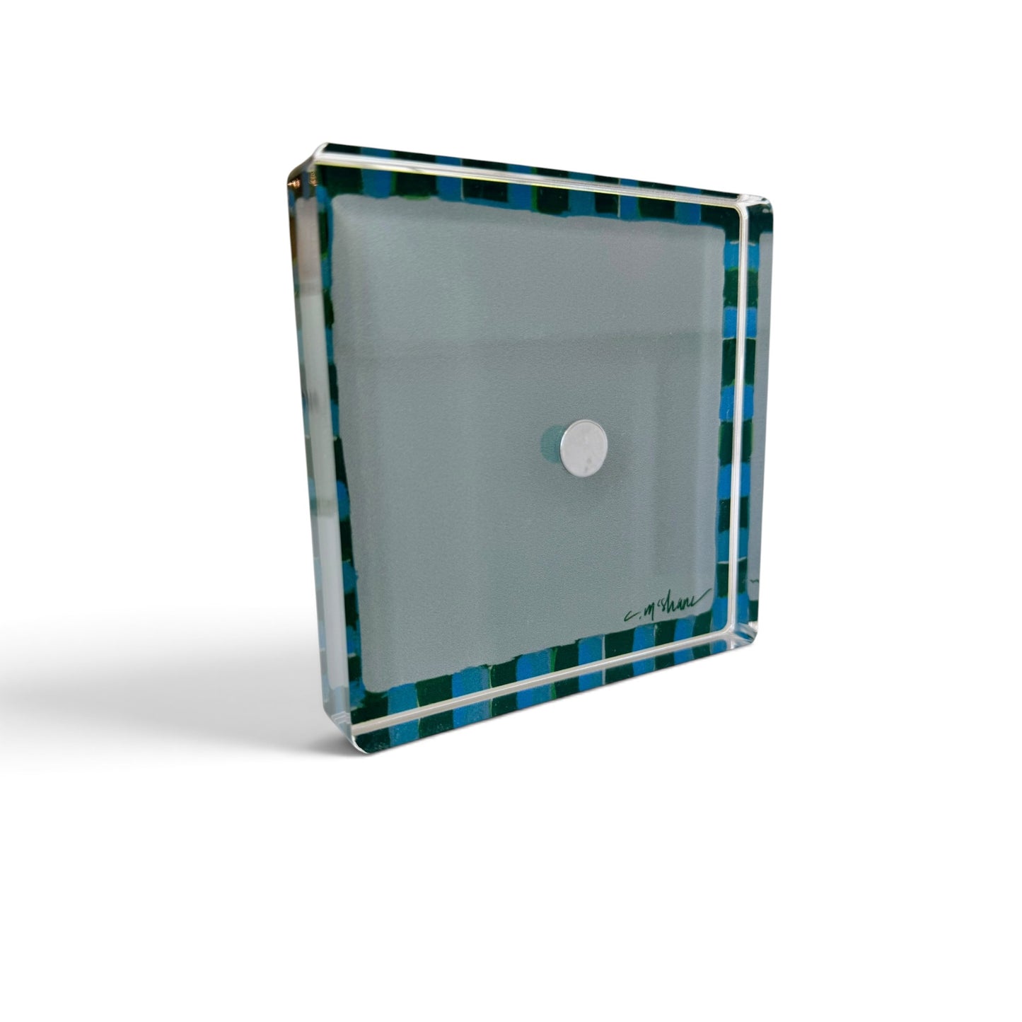 Blue & Green Magnet Block | Interchangeable Acrylic Tabletop Display