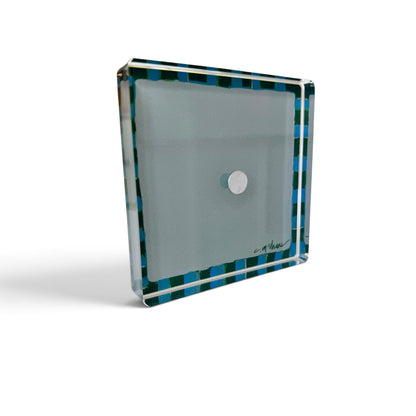 Blue & Green Magnet Block | Interchangeable Acrylic Tabletop Display