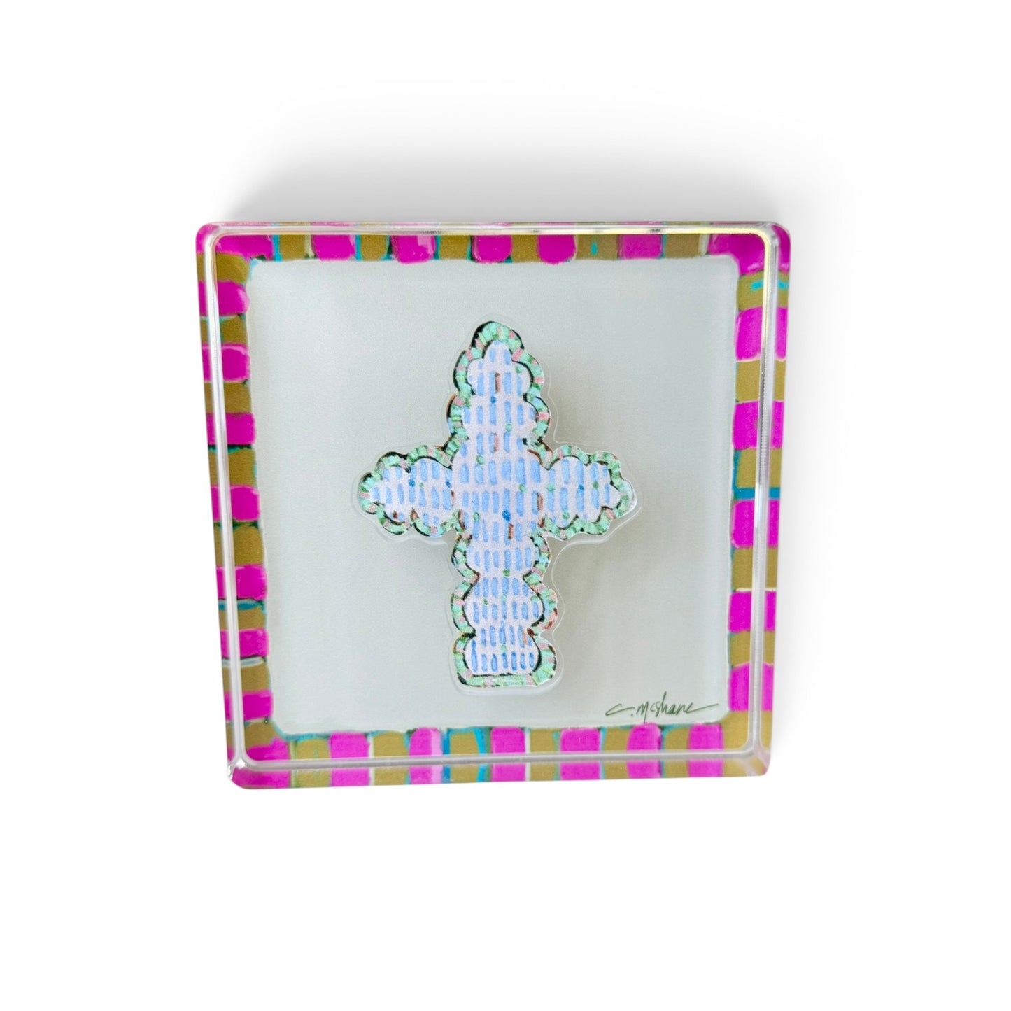 Pink Magnet Block | Interchangeable Acrylic Tabletop Display