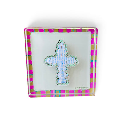 Pink Magnet Block | Interchangeable Acrylic Tabletop Display