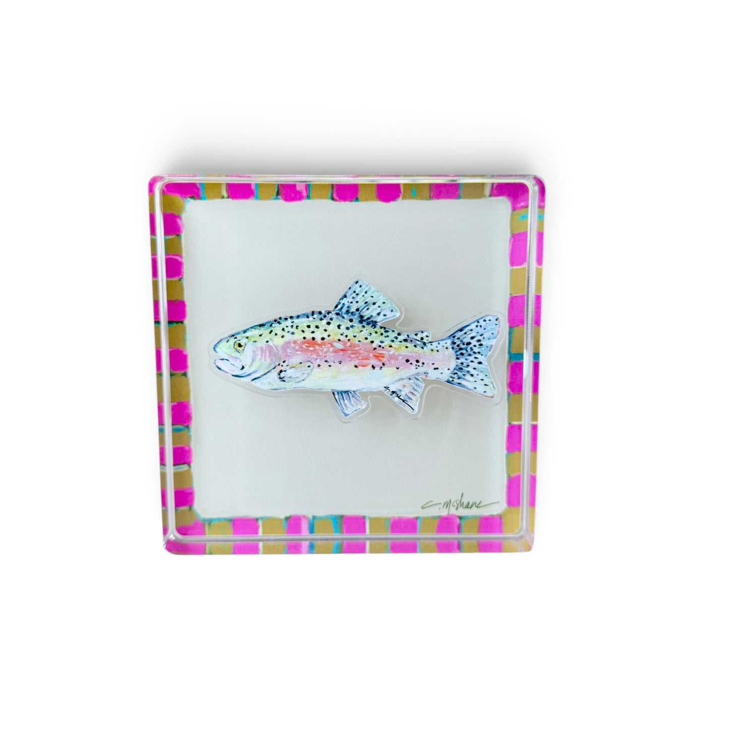 Pink Magnet Block | Interchangeable Acrylic Tabletop Display