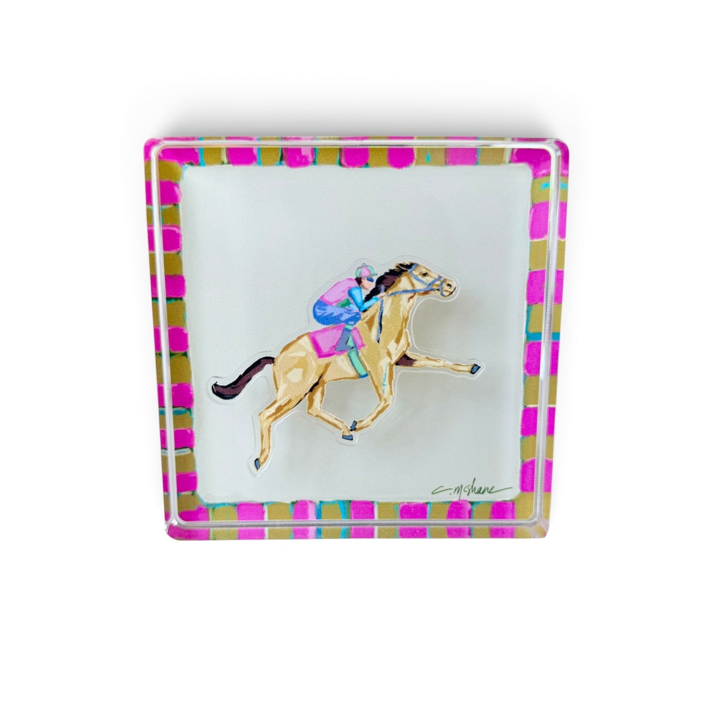 Pink Magnet Block | Interchangeable Acrylic Tabletop Display