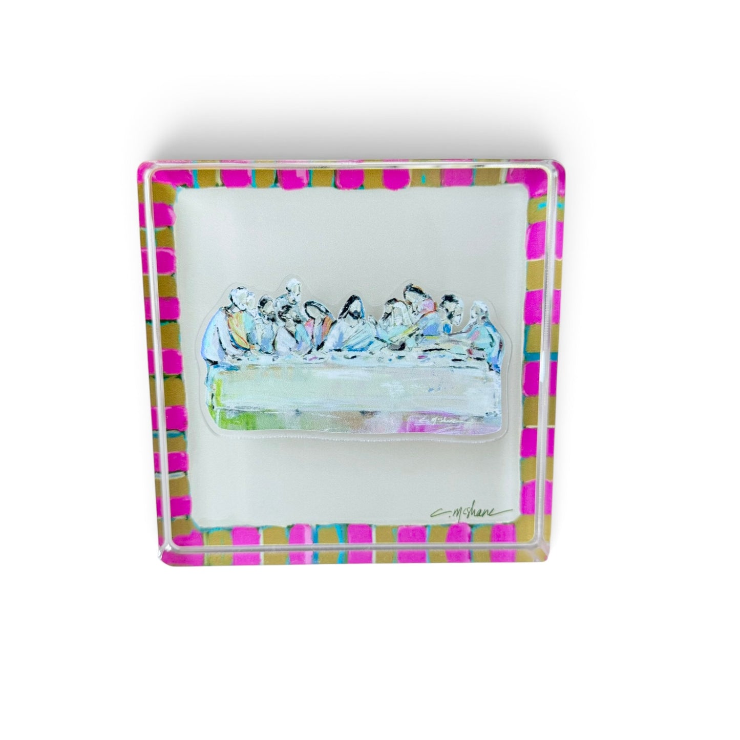 Pink Magnet Block | Interchangeable Acrylic Tabletop Display