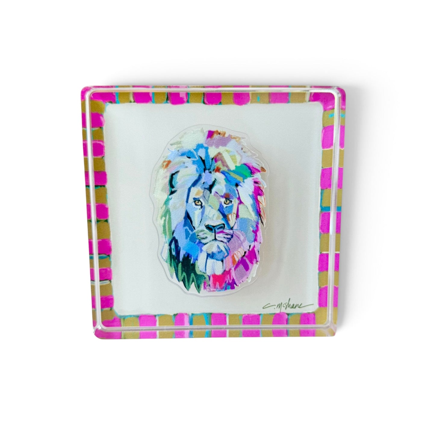 Pink Magnet Block | Interchangeable Acrylic Tabletop Display