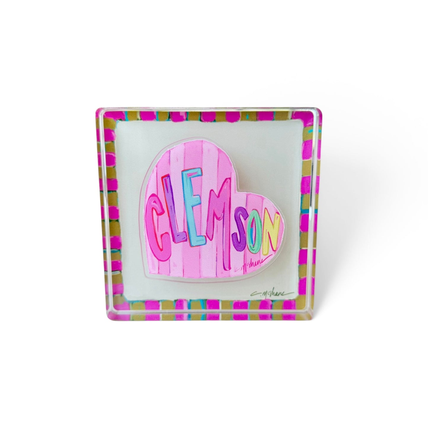 Pink Magnet Block | Interchangeable Acrylic Tabletop Display