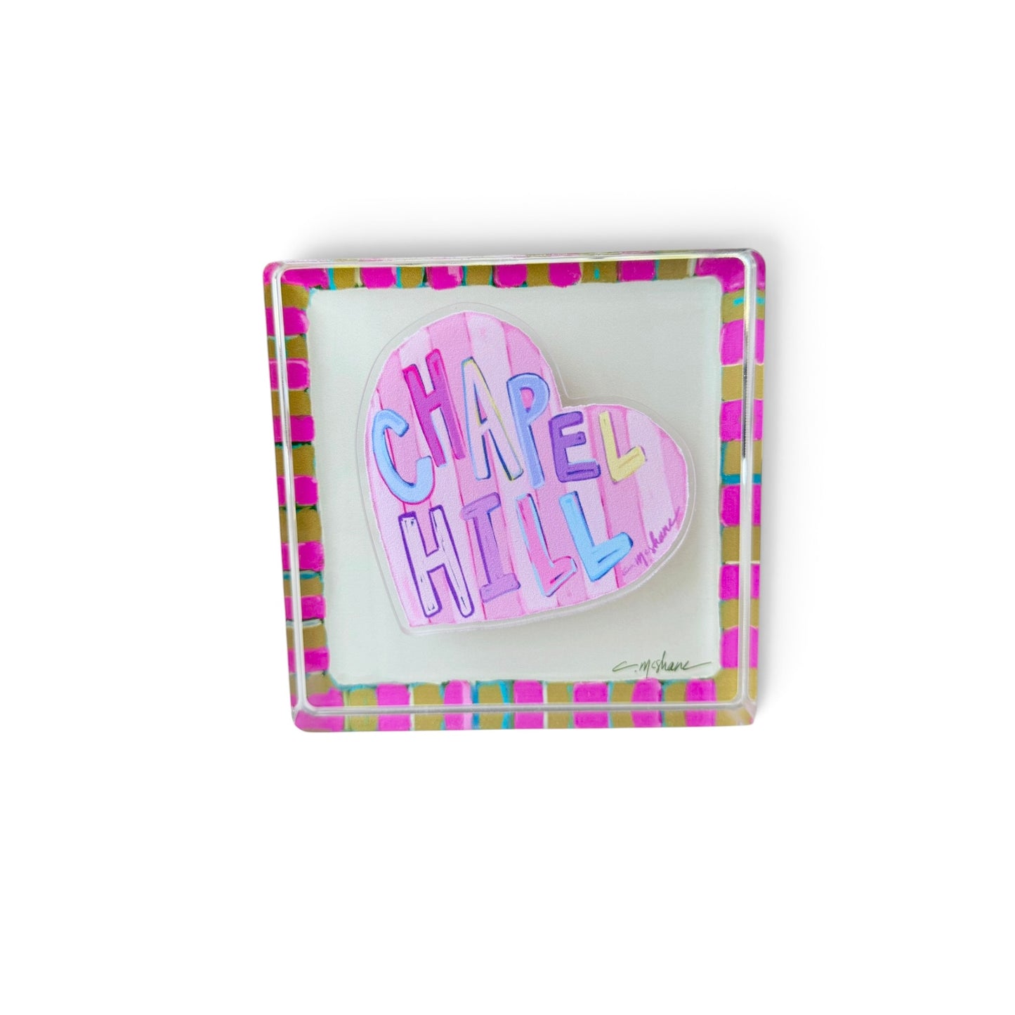 Pink Magnet Block | Interchangeable Acrylic Tabletop Display