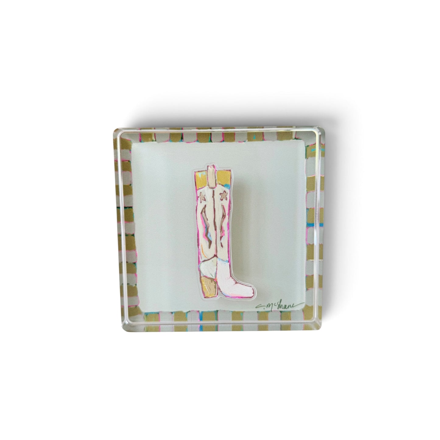 Tan Magnet Block | Interchangeable Acrylic Tabletop Display