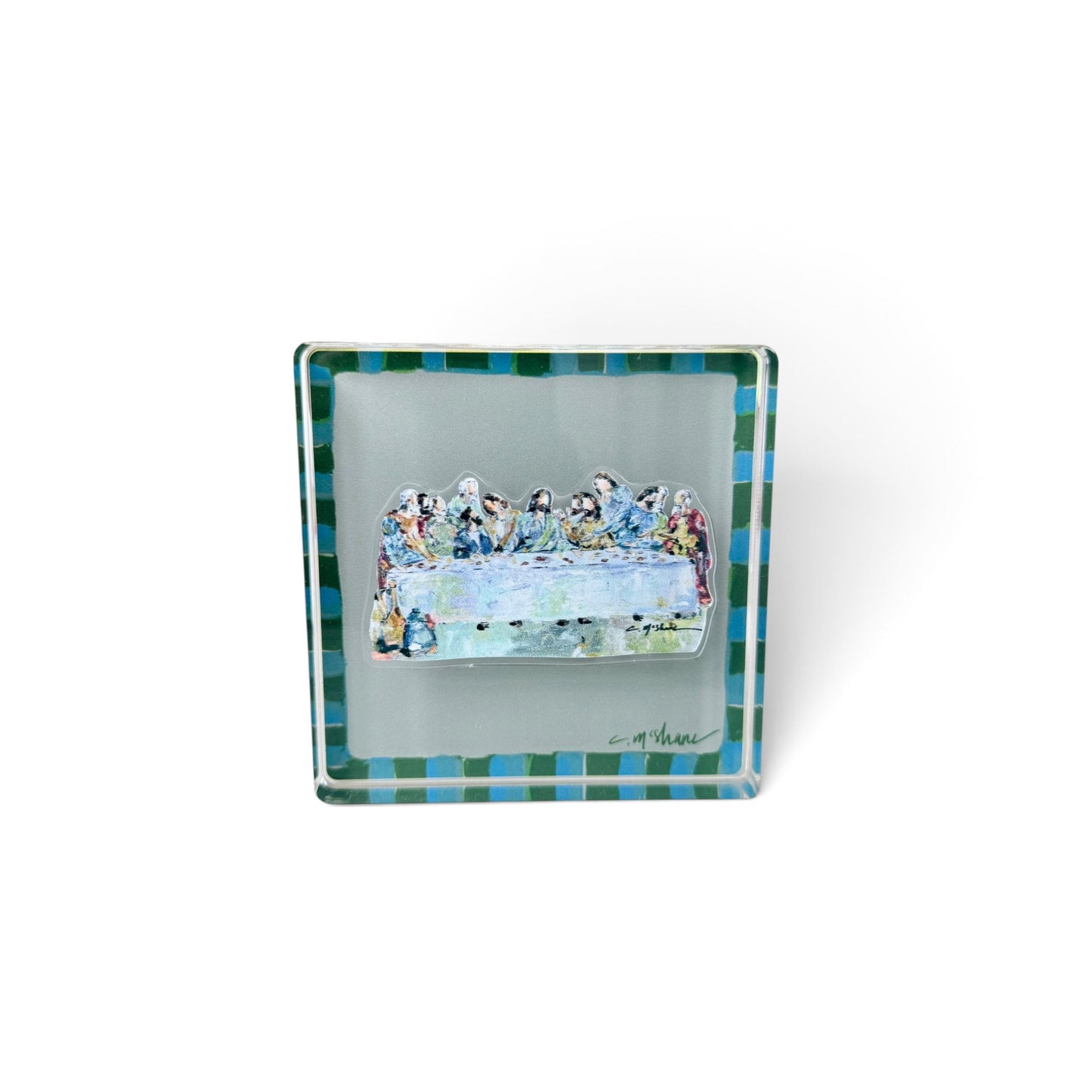 Blue & Green Magnet Block | Interchangeable Acrylic Tabletop Display