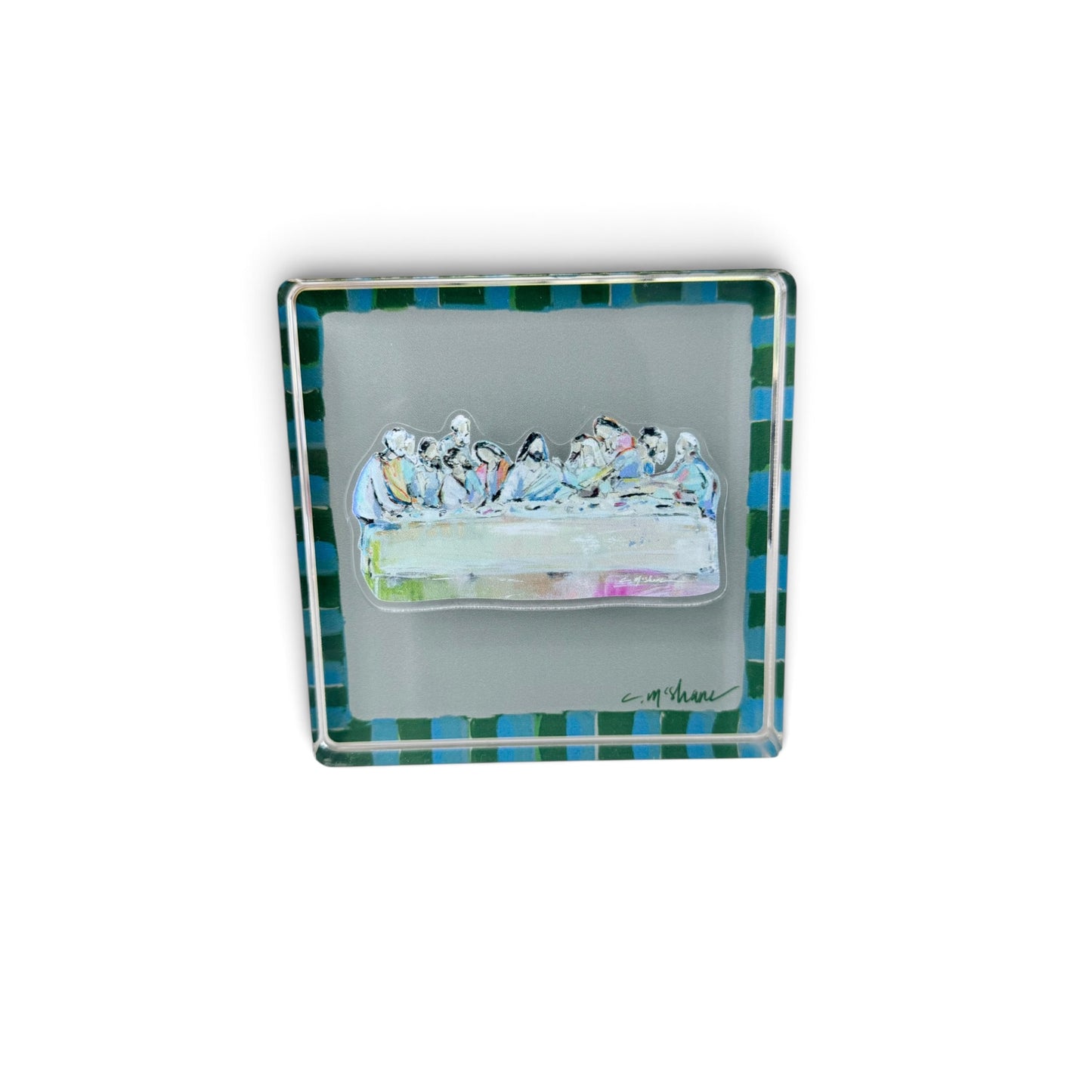Blue & Green Magnet Block | Interchangeable Acrylic Tabletop Display