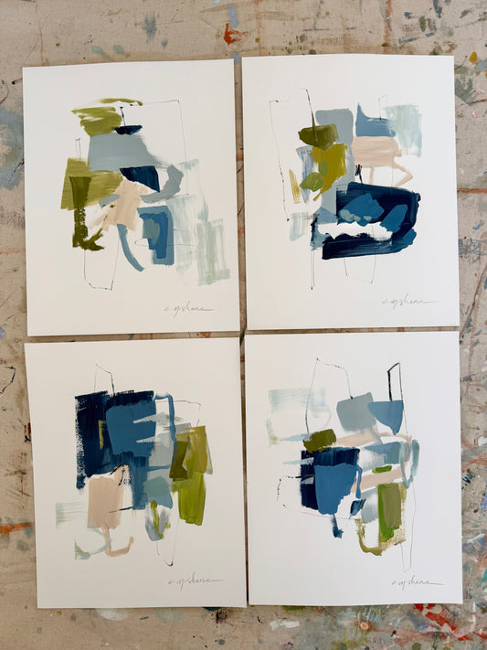 Original Abstract (Set of 4)