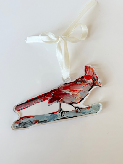 Always With You Cardinal Christmas Acrylic Ornament | Wreath Charm