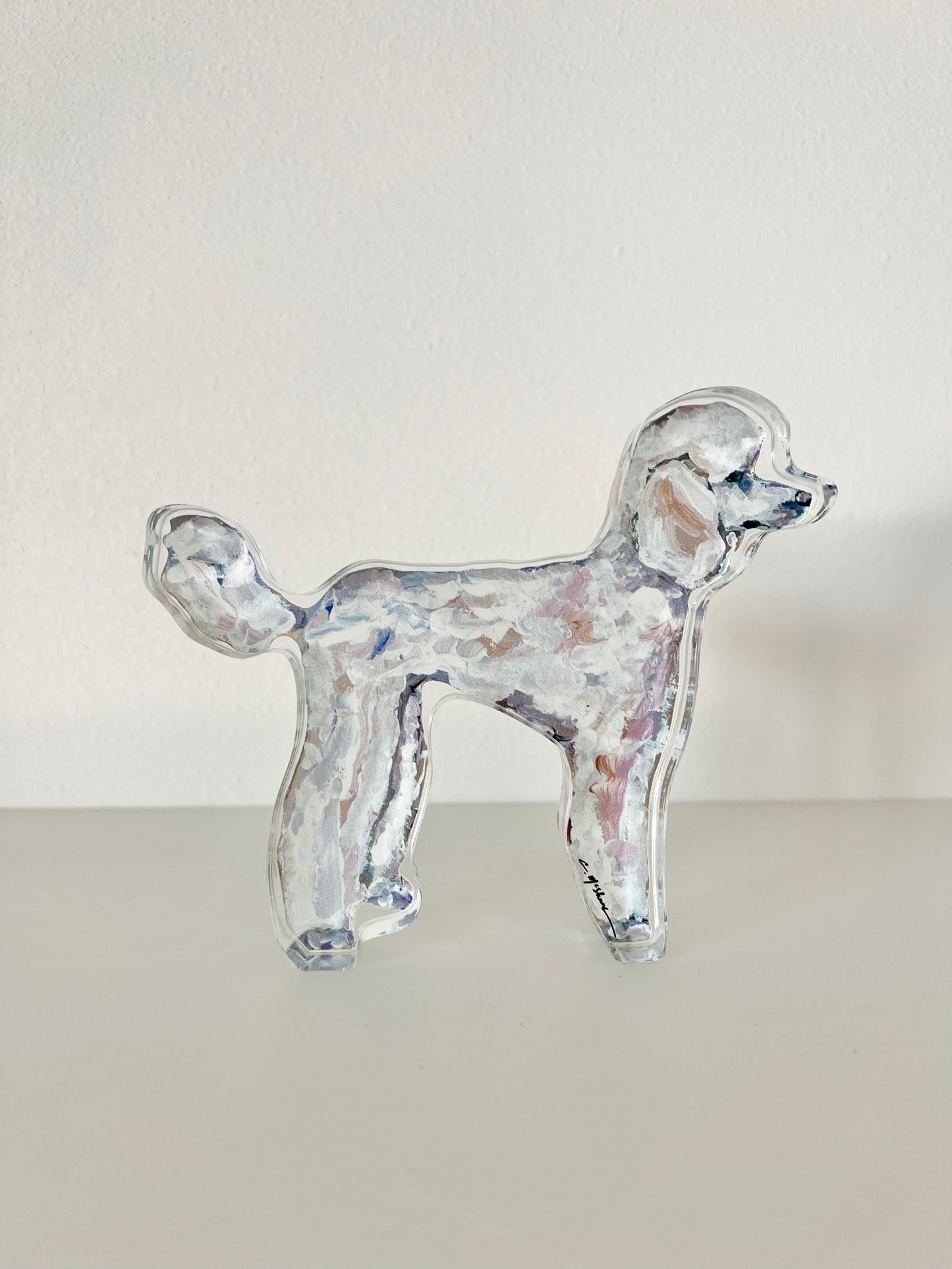 "White Poodle" acrylic block WHOLESALE