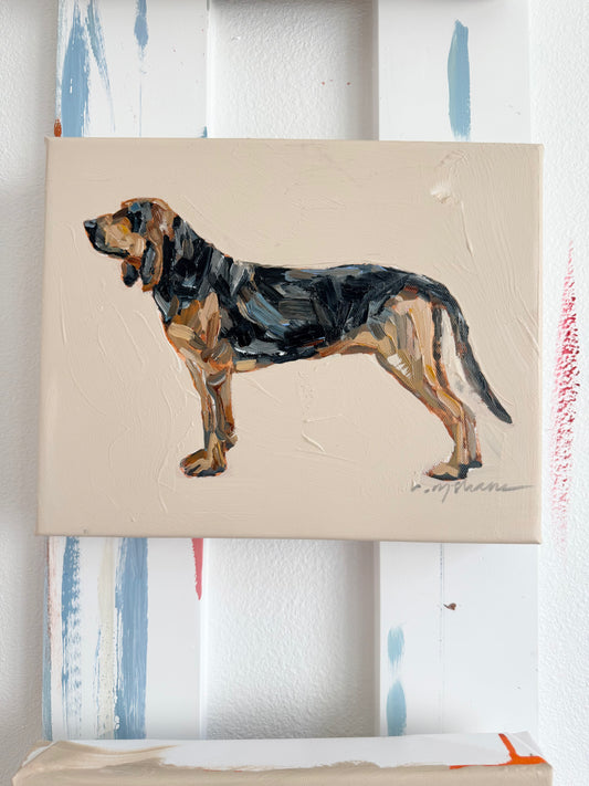 "Bloodhound" Original on 8X10 canvas