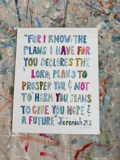 Jeremiah 8X10 hand signed paper print