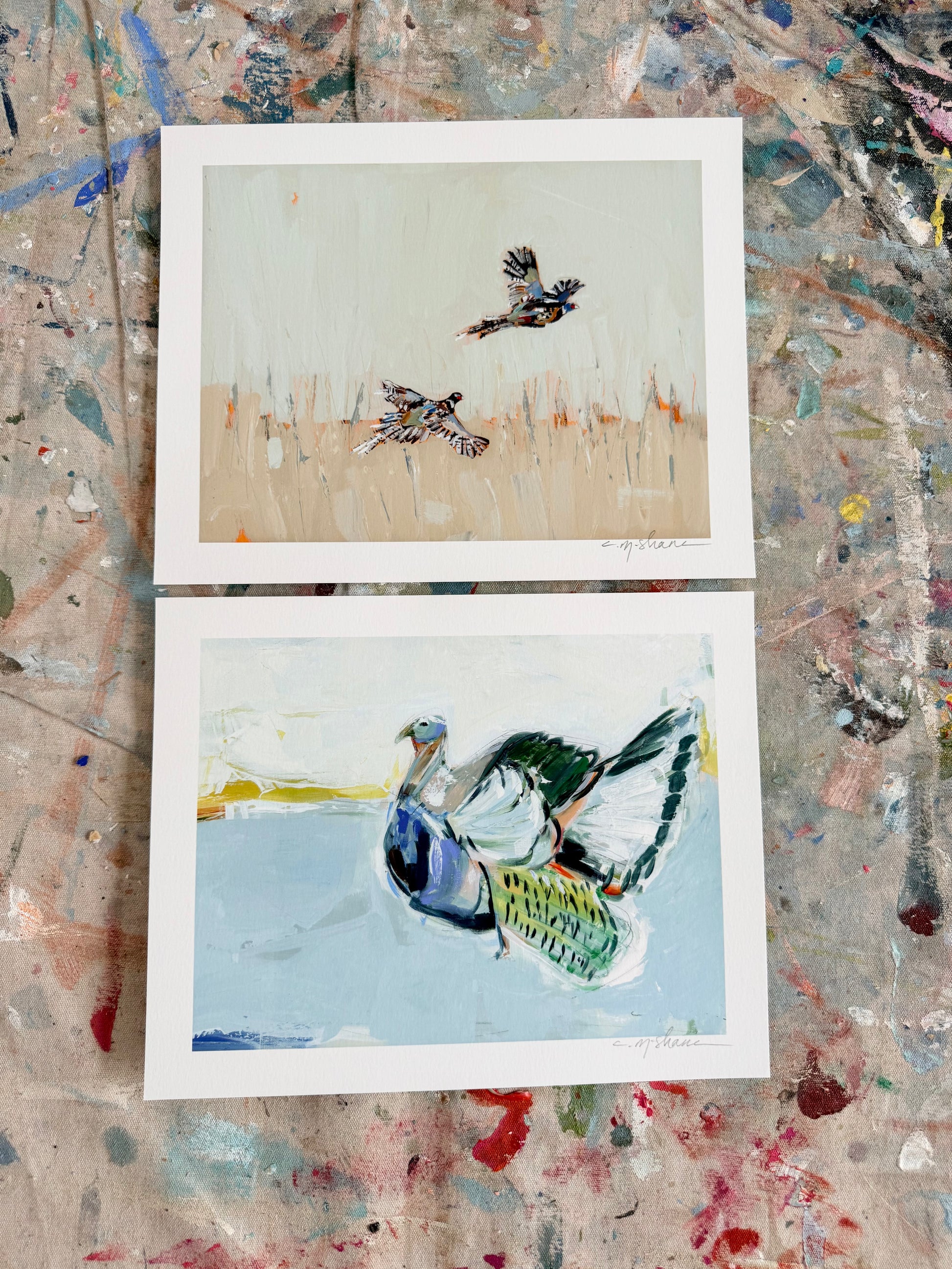 "Pheasants & Turkey" 10X8 hand signed paper prints (set of 2) – Chelsea ...