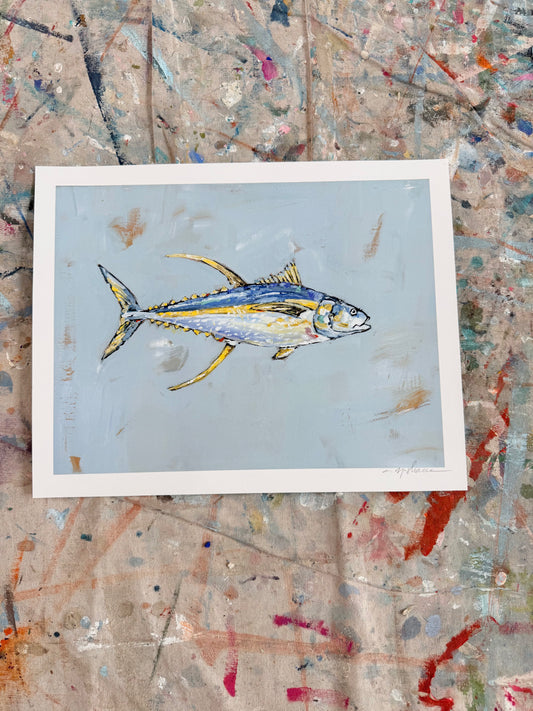 "Yellow Tuna" 14X11 hand signed paper print