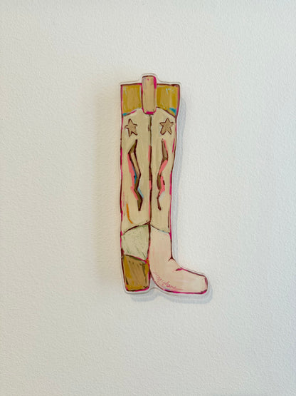 Cowgirl Up Cowboy Boots Wall Contour