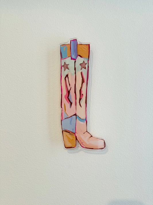 Cowgirl Up Cowboy Boots Wall Contour