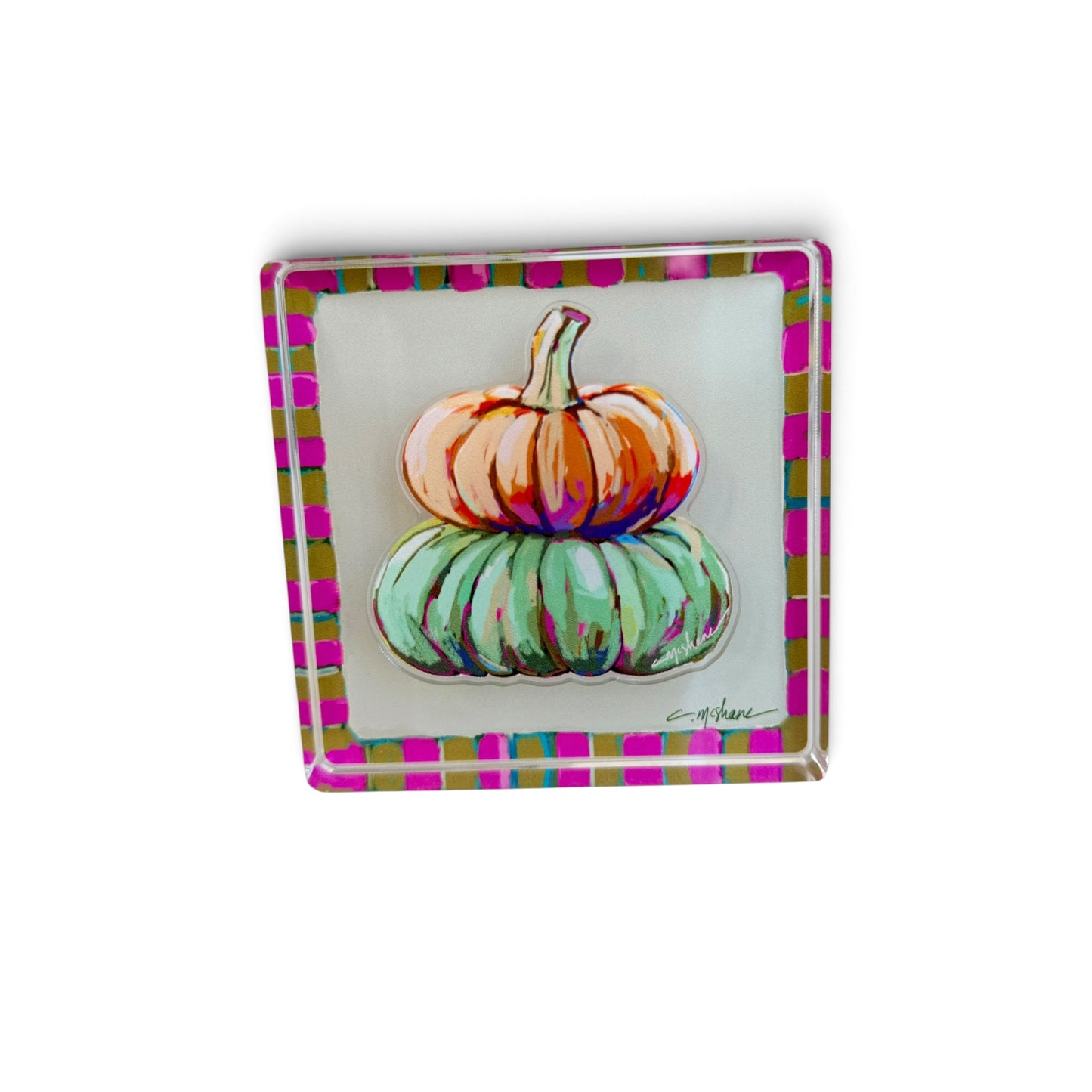 Pumpkin Acrylic Magnet | Interchangeable Tabletop & Refrigerator Magnet