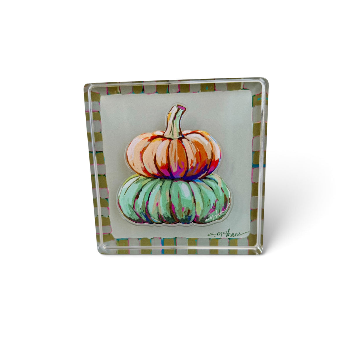 Pumpkin Acrylic Magnet | Interchangeable Tabletop & Refrigerator Magnet