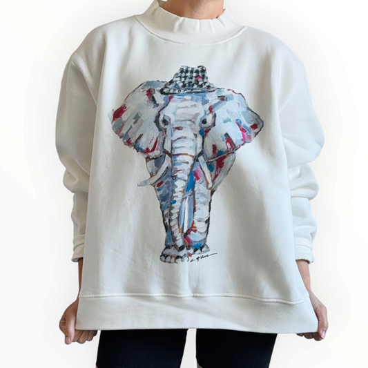 "Big Love Elephant" Mock Neck (One Size)