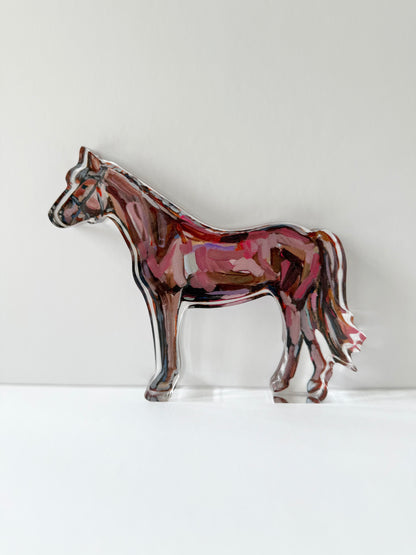 "Rose in the Dust" horse acrylic