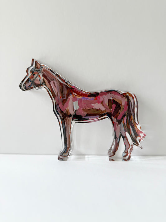 "Rose in the Dust" horse acrylic