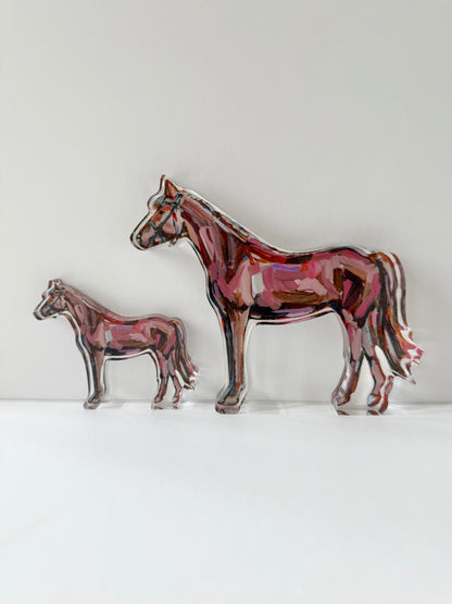 "Rose in the Dust" horse acrylic