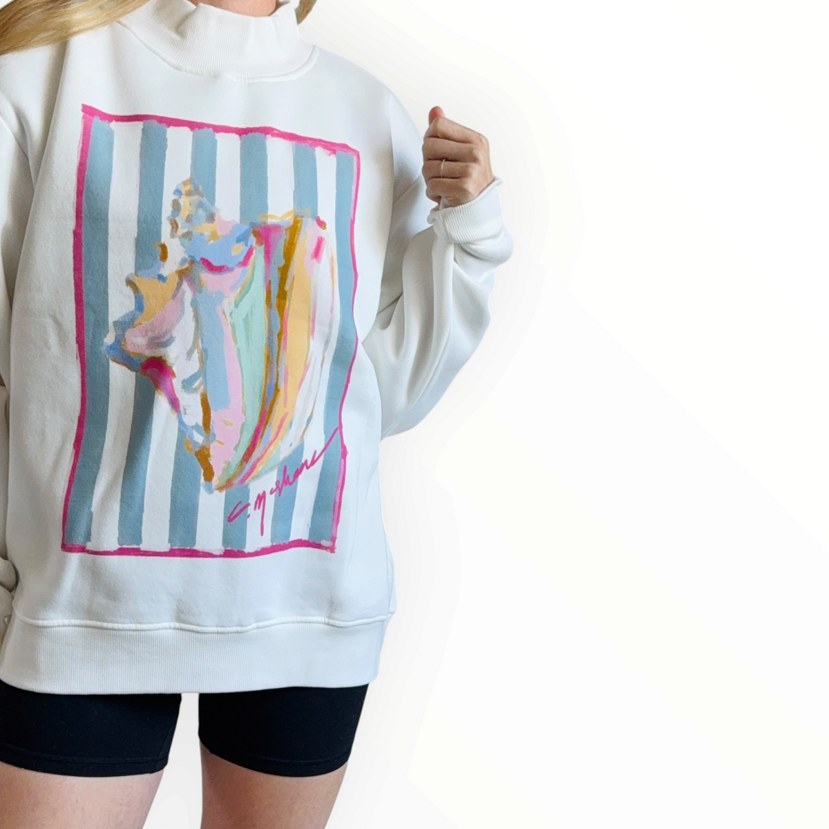"Tide & Treasure" Mock Neck (One Size)