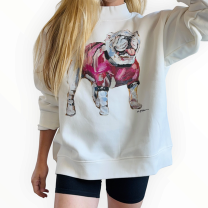 "Bulldog Red" Mock Neck (One Size)