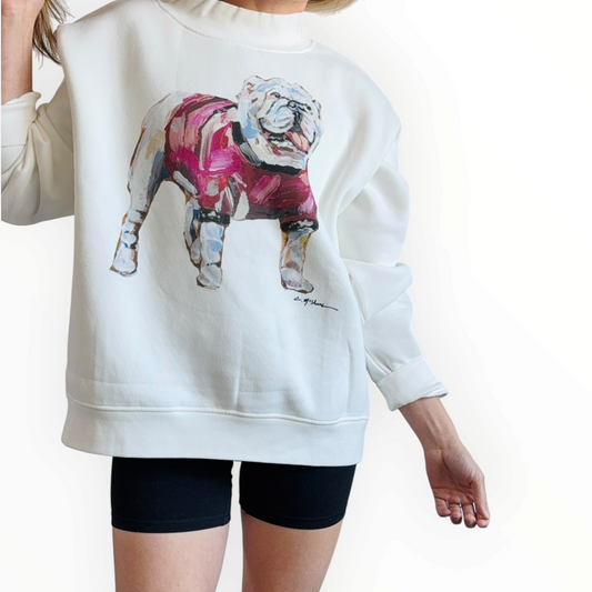 "Bulldog Red" Mock Neck (One Size)