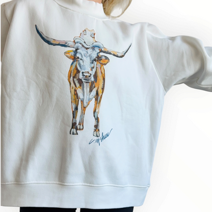 "Longhorn Charm" Mock Neck (One Size)