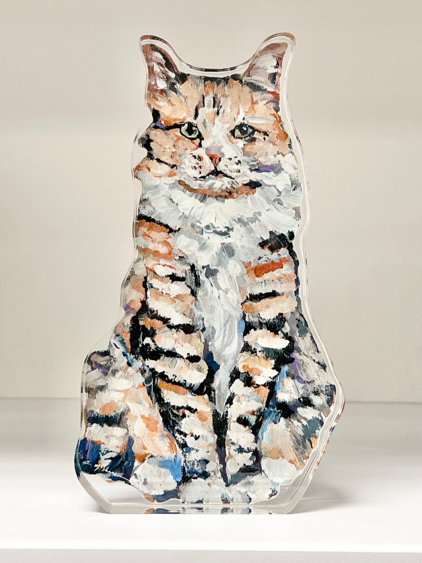 "Striped Cat" acrylic block WHOLESALE