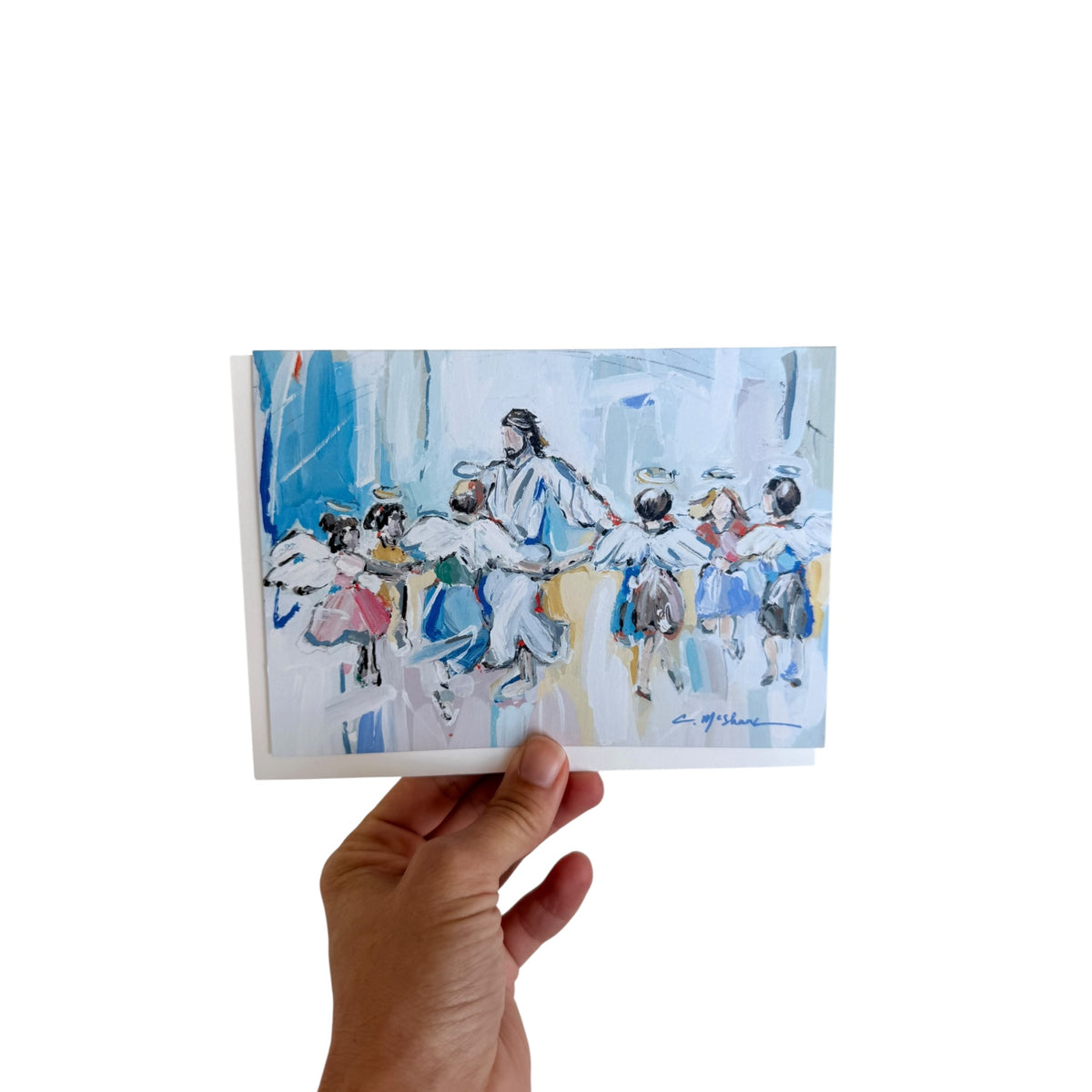 Dancing With Jesus Angel Framable Card