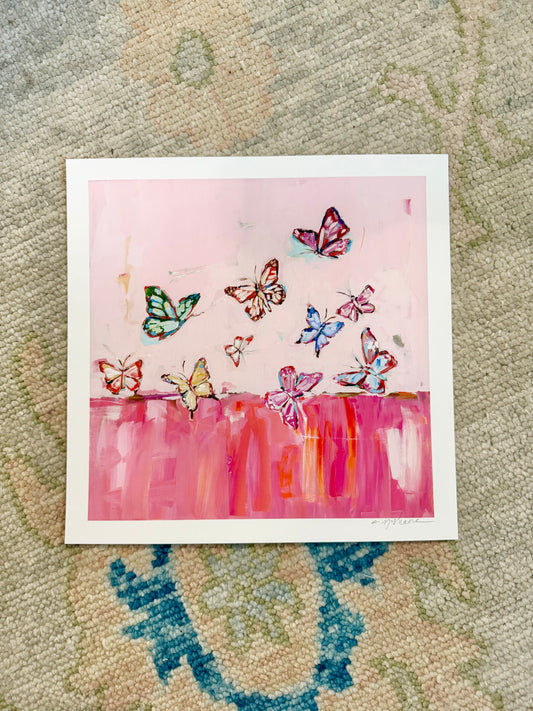 "Butterfly Wishes" hand signed paper print