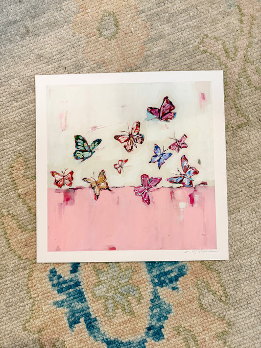 "Butterfly Wishes Light" hand signed paper print
