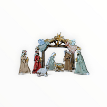 Nativity Acrylic Tabletop Art Set | 11-Piece Christmas Nativity Display