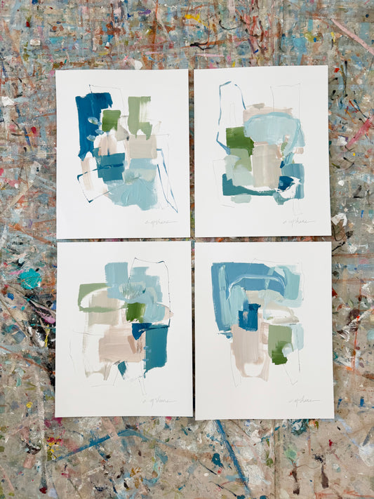 Original Abstract (Set of 4)