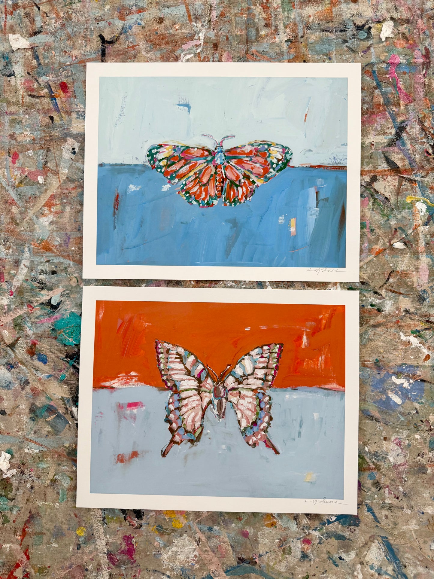 "Butterflies" hand signed paper prints (set of 2)