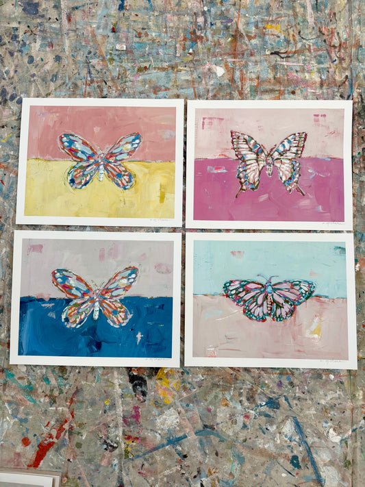 "Butterflies" hand signed paper prints (set of 4)