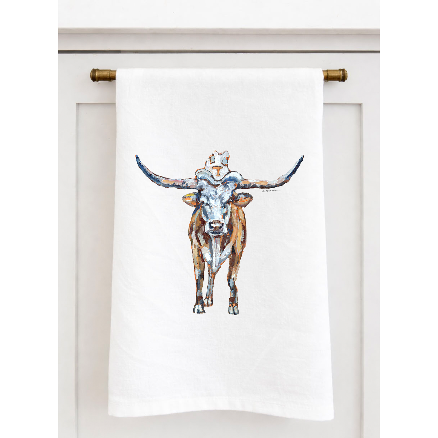 "Longhorn" Tea Towel