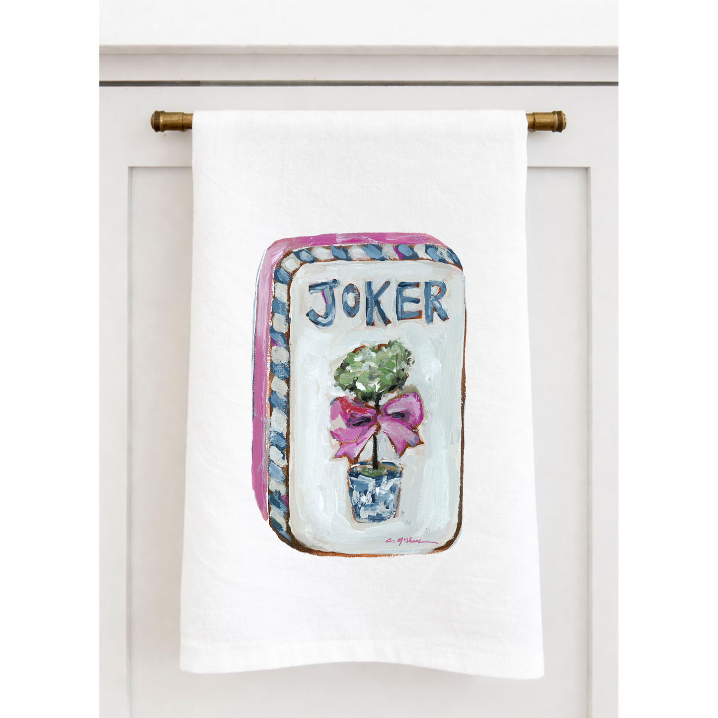 "Mahjong Joker" Tea Towel